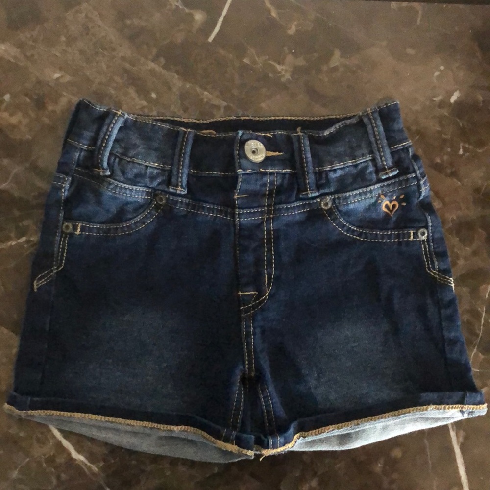 Justice dark wash jean shorts